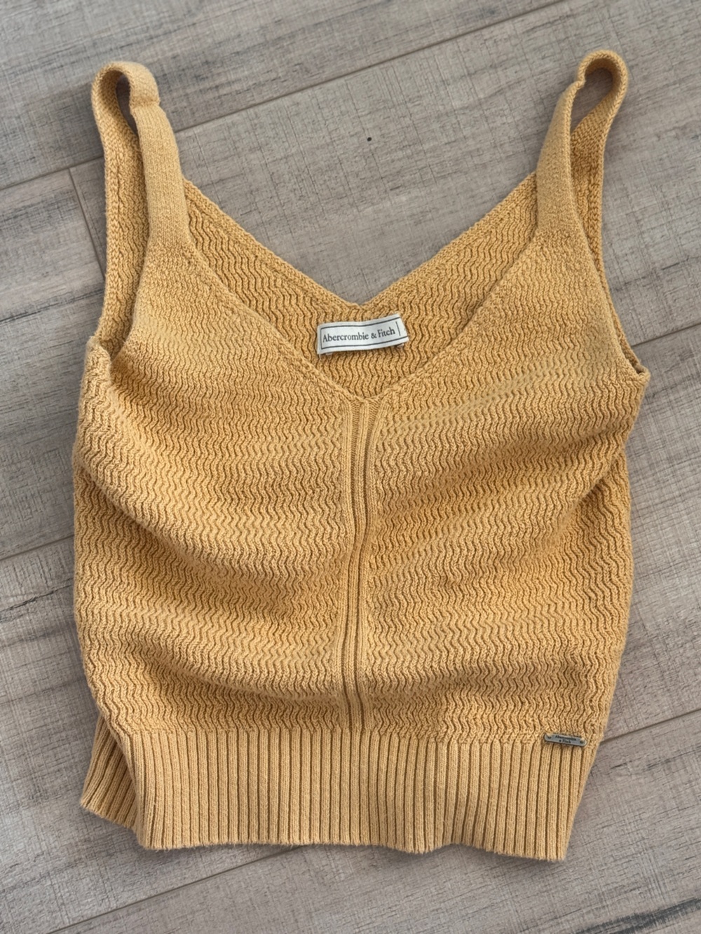 Abercrombie & Fitch Mustard Knit Tank Top – Size M - Picture 6 of 7